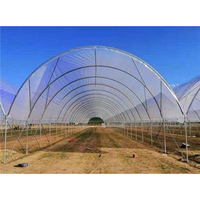 Serre tunnel multi-voûtes en plastique pour l'élevage commercial de volailles et d'escargots, kit d'agriculture protégée