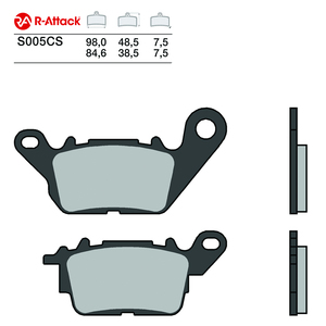 ผ้าเบรกมอเตอร์ไซค์ R-Attack รุ่น S005CS คาร์บอนเซรามิก ด้านหน้า ได้รับการรับรองมาตรฐาน R90 - Product Image 1