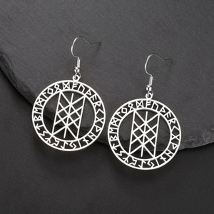 Pendientes Colgantes con Runas Vikingas para Mujeres y Niñas, Acero Inoxidable, Joyería con Amuleto del Tejido Nórdico del Wyrd, Regalo para el Día de San Valentín - Product Image 2