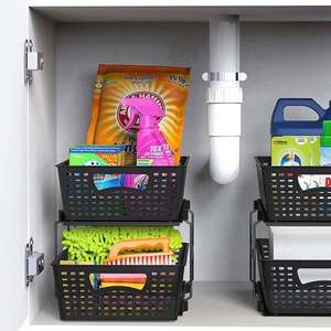 Square Plastic Stackable Composition Multifunctional <b>Large</b> Space Bathing Dirty Cloth Organization - Product Image 3