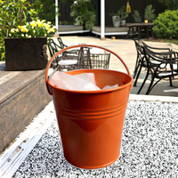 Mini pot de fleurs en métal pour jardin, seau décoratif pour la maison, pot en fer pour la pépinière, design mural, garde-corps de balcon, suspendu, carré, au sol