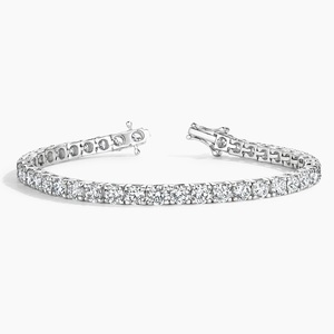 9k 14K <span class=keywords><strong>18K</strong></span> emas putih perhiasan halus gelang tenis dengan 2mm-5mm Lab tumbuh berlian Paving berlian Gelang Bangle - Product Image 2