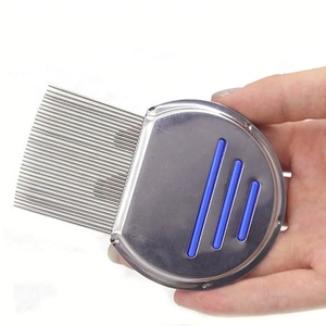 Peigne à dents en acier pour éliminer les poux <span class=keywords><strong>et</strong></span> les puces, brosse en acier inoxydable pour éliminer la saleté, outils de toilettage - Product Image 1