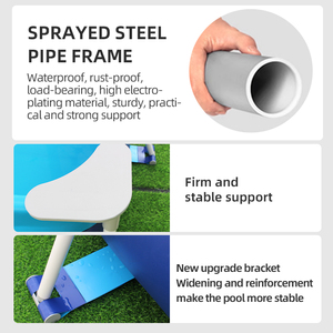 <span class=keywords><strong>Piscina</strong></span> Infantil <span class=keywords><strong>para</strong></span> Exteriores con <span class=keywords><strong>Lona</strong></span> de PVC y Marco Portátil, Resistente a los Rayos UV y Ecológica, Plegable <span class=keywords><strong>para</strong></span> Uso en el Jardín - Product Image 5