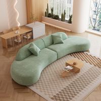 Canapé-lit de luxe tendance style peau de mouton : Ensemble de canapés rembourrés design pour salons d'hôtels et d'appartements