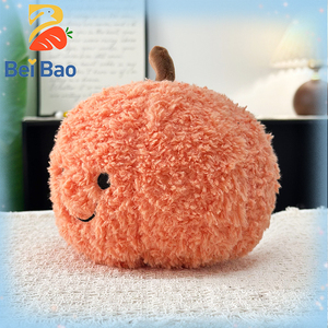 ตุ๊กตาฟักทองหน้ายิ้ม นุ่มนิ่ม ขนฟู ของเล่นผักแสนน่ารัก ตุ๊กตาข้างกายสำหรับเด็ก ของขวัญวันฮาโลวีนและวันขอบคุณพระเจ้า - Product Image 2