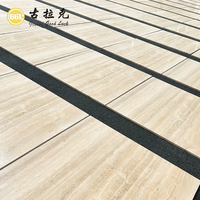 Carreaux de travertin beige naturel, découpe sur mesure, revêtement de sol et de mur en pierre pour projets intérieurs et extérieurs