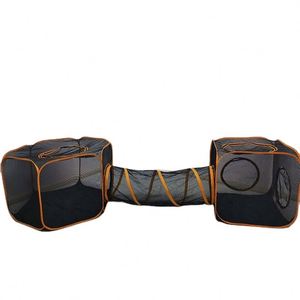 BSCI Factory 3 in 1 Pop up Cat Tent with Cat Tunnels Indoor Outdoor Pet Playpen <b>Cage</b> Portable Cat Mesh Tent Rabbits <b>Ferrets</b> - Product Image 1