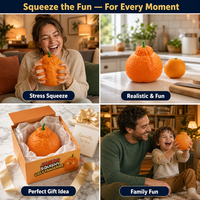Grand jouet moelleux en forme de pomelo, jouet à presser réaliste à rebond lent, jouet anti-stress et anti-anxiété pour enfants et adultes, cadeau