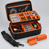 Étui de transport personnalisé en EVA avec bandoulière pour accessoires de pêche, protection rigide, taille, couleur et logo personnalisés, OEM