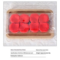 Lot de 1 000 pétales de rose en tissu non tissé, style chinois, semi-artisanaux, pour mariage, célébration, fleurs artificielles à tenir à la main