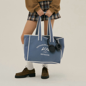 Bolsa de Lona Reutilizable de 12oz, Estilo Vintage, para Deportes, Compras, Viajes, con Cierre a Presión y Logotipo Personalizado - Product Image 4