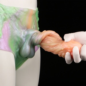 SHAZ Pantalones con Dildo Hueco de Silicona Elástica Suave, Diseño de Monstruo de Fantasía, Dildo con Forma de Pene, Condón, Juguetes Sexuales para Hombres y Mujeres Adultos, Venta al por Mayor - Product Image 6