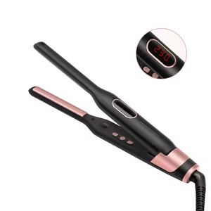 Mini plancha <span class=keywords><strong>de</strong></span> pelo y rizador 2 en 1 Popular, pantalla LCD, planchas planas cortas y pequeñas para rizos <span class=keywords><strong>de</strong></span> lana más finos, peinado para hombres - Product Image 4