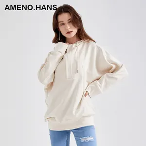 High quality customized women hoodies women high neck hoodie long sleeve shirt with hood