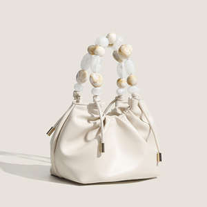 Nouveau sac à main en PU perlé, sac à main rétro en cuir souple, sac bandoulière grande capacité - Product Image 2