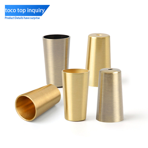 Copri Gambe in Acciaio Inox e Ottone Toco, Protezioni per Tavoli e Sedie, Copri Piedi Dorati Antiscivolo per Mobili - Product Image 3