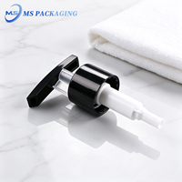 Mingsheng Luxury 2024 Nouveau Design ABS Luxury 28/410 Bouchon à bec noir Pompe à lotion Fabriqué en plastique Clip Bouteille Utilisation Application liquide
