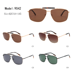 Gafas de Sol de Piloto con Montura Completa Rectangular, Lentes Gris Oscuro, 100% Protección UV, Unisex, para Adultos, Uso en Exteriores - Product Image 3