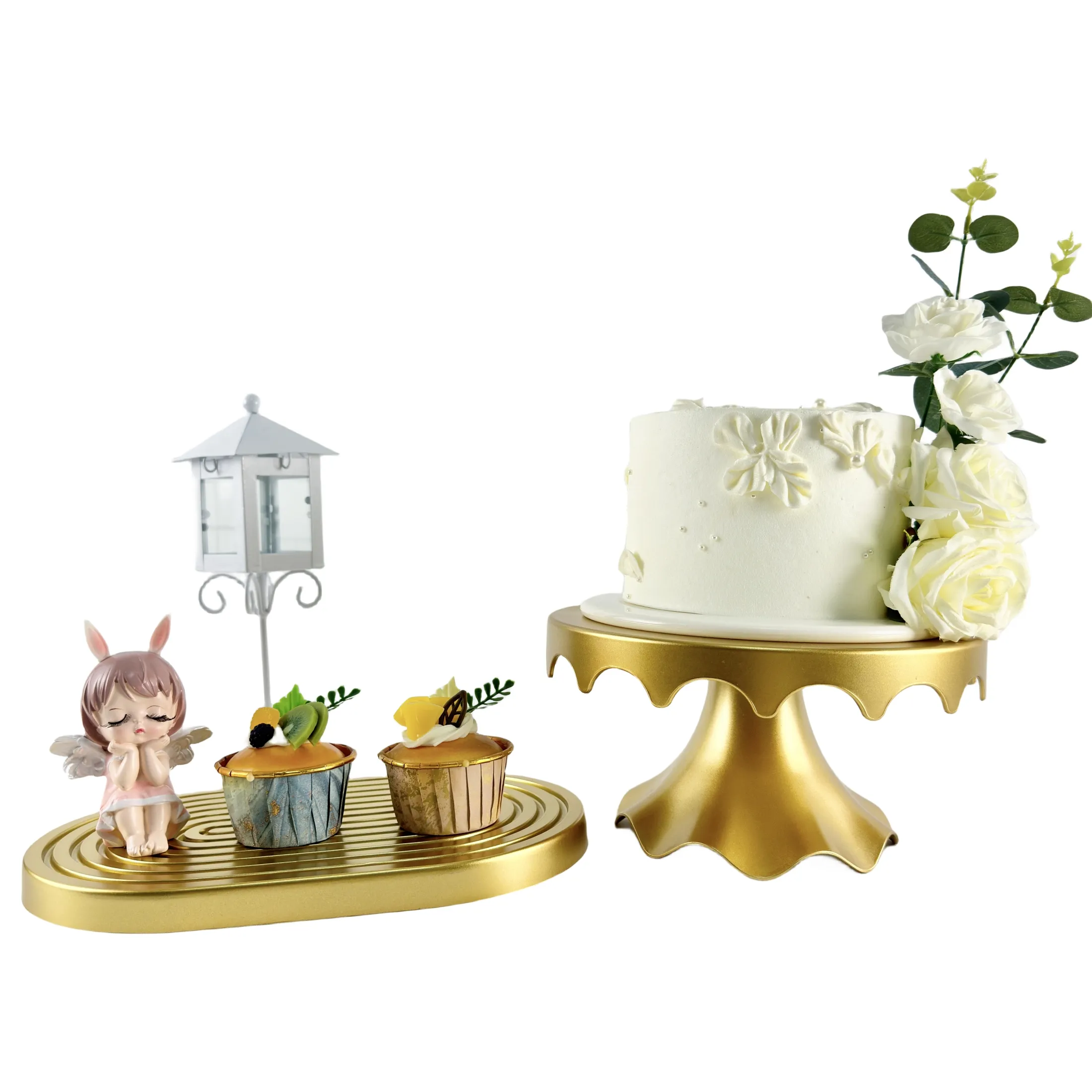 Cake Stand dessert Display Tray decoration Gold for Party Table ABS Party Decoration Birthday Durable Sturdy DGPX DHB