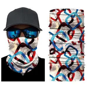 Pescoço Gaiter colorido arco-íris ciclismo magia sem costura cachecol exterior Tubular Graffiti Headwear Bandanas poliéster mágico personalizado