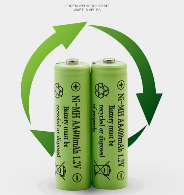 Ni-MH Rechargeable Battery 1.2V 2400mAh AA Consumer Electronics CE FCC Certified Fit Cameras High Capacity Long-Lasting