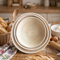 Indonesische natuurlijke rieten broodmand, geweven opbergmand, premium AAA rotan bakkerijbenodigdheden, decoratieve tafelorganizer, OEM