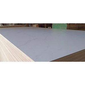 Hoja de madera contrachapada 4x8 12MM 18mm 15mm Tablero de madera contrachapada marino laminado con cara de <span class=keywords><strong>melamina</strong></span> de grano de madera para gabinetes de cocina - Product Image 5