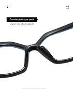 Lunettes anti-lumière bleue tendance, monture carrée transparente, monture optique pour femmes, monture de lunettes de couleur léopard