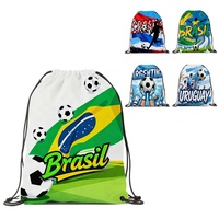 Sac à dos léger pour supporters de la Coupe du Monde, personnalisable pour équipes et clubs, sac de sport à cordon de serrage pour le rangement
