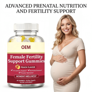 OEM femminile supporto fertilità Gummies sapore di pesca ormone equilibrio integratore prenatale biologico naturale adulto - Product Image 1