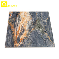 Carrelage décoratif en porcelaine effet marbre naturel bleu, 60x60 cm (24x24 pouces), pour sol et mur