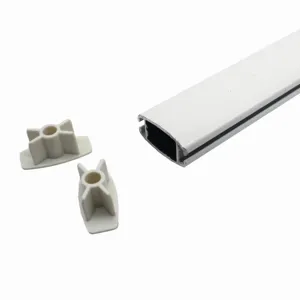 YIBO Customized Aluminium Bottom Rail For Roller Blinds Curtain Track Profile