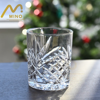 Gobelet en verre taillé diamant de style européen élégant, verre transparent en cristal clair pour champagne, whisky, vin, jus, boissons
