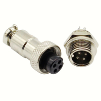 Connecteur aviation GX12 Connecteur circulaire femelle et mâle à 2-7 broches à filetage 12mm