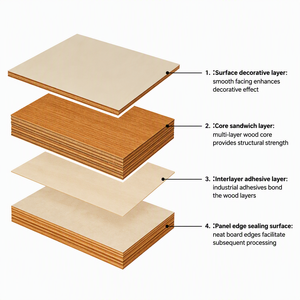 HJG <span class=keywords><strong>Legno</strong></span> di Tiglio Ecologico Standard E0 Senza Formaldeide <span class=keywords><strong>Design</strong></span> Moderno Decorazione Bifacciale Superficie Levigata per Uso Interno - Product Image 6