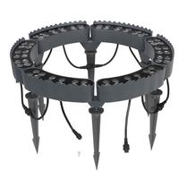 Lumière d'arbre LED RGB DMX512 12W 18W 48W IP65 Étanche Solaire pour Jardin, Projecteur Annulaire Extérieur pour Aménagement Paysager