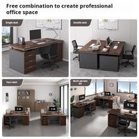 Meubles de bureau modulaires modernes, postes de travail durables en panneaux mélaminés, bureaux multi-postes, bureaux pour personnel, prix de gros, immeuble de bureaux