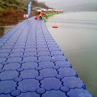 Plateforme flottante modulaire en HDPE pour quai de bateau, ponton en plastique, structure marine en acier, quai flottant