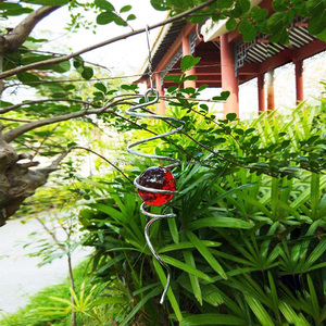 Esfera Decorativa Giratoria con Cola en Espiral y Atrapasueños de Cristal con Gancho Giratorio para Decoración de Interiores, Exteriores y Jardines - Product Image 3