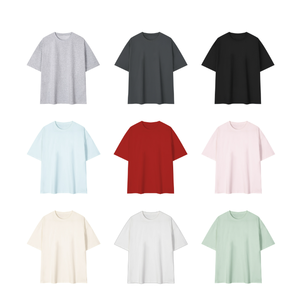 Camisetas de manga corta con cuello redondo de color liso, camisetas holgadas de tela gruesa, camisetas básicas informales transpirables de secado rápido para hombre - Product Image 2