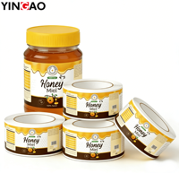 Etiquetas Personalizadas para Miel, Adhesivas, Impermeables, para Frascos de Alimentos, Etiquetas de Marca, Etiqueta de Vinilo en Rollo con Logotipo Personalizado