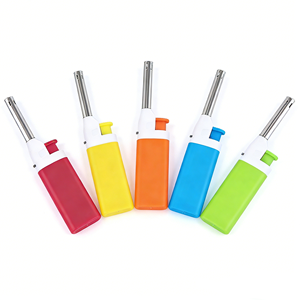 Briquets électroniques rechargeables personnalisés à logo, en plastique, pour barbecue, bougies, camping, cadeaux d'affaires, vente en gros - Product Image 2