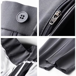 Pantalones <span class=keywords><strong>de</strong></span> Traje <span class=keywords><strong>de</strong></span> Pierna Ancha <span class=keywords><strong>para</strong></span> <span class=keywords><strong>Hombre</strong></span>, Blancos, Ajustados, Sin Arrugas, <span class=keywords><strong>para</strong></span> Negocios, Bodas, Estilo Coreano - Product Image 6