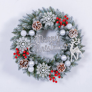 Guirlande de Noël artificielle 40/50/60cm, ornement de Noël, <span class=keywords><strong>d</strong></span>écoration à suspendre à la <span class=keywords><strong>porte</strong></span>, prix EXW - Product Image 1