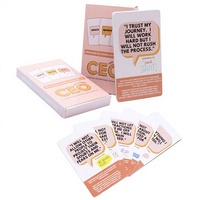 Cartes d'affirmation en papier recyclé écologique UE, texte personnalisé, jeu de cartes motivantes pour le soulagement du stress