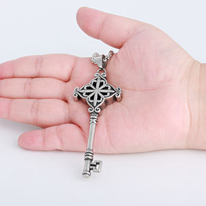 Collar con colgante de llave de diseño 3D de acero inoxidable personalizado al por mayor para joyería de hombre - Product Image 3