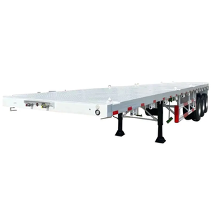 Semi-remorque à plateau plat OEM 3 essieux 40 pieds 50 pieds 60 pieds Capacité de charge du camion en acier 50 pieds 60 pieds Dimension 3 essieux 40 pieds 50 pieds 60 pieds Dimension - Product Image 4