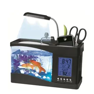 الأسماك خزان 19 سنتيمتر Suppliers-سطح المكتب مصغرة USB حوض السمك/داخلي خزان الأسماك المصغرة مع مصباح ليد