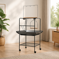 Cage pour animaux de compagnie robuste en fil de fer, pliable, pour perroquets, volière d'élevage, aire de jeux, plateforme interactive pour oiseaux et rats